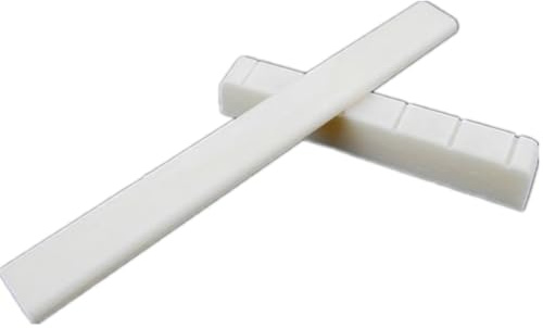 HOMOCONO Knochensteg und Knochensattel Satz für Klassische Gitarre Langlebiges Material Härter als Plastik Gitarrenzubehör für Ersatz und Reparatur