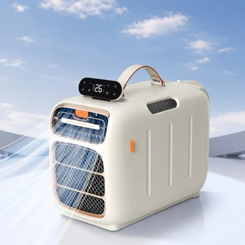 DIUNAOZI Mobile Klimaanlage,4800 BTU Tragbare Klimaanlage,Schnellkühlung, Luftentfeuchter, Schlafmodus, 12-Stunden-Timer, 420W,AC 100V-240V, Camping Klimaanlage für Wohnmobil, Zelt, LKW, Van