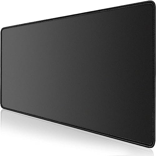 LL-COEUR Schwarz Mauspad mit rutschfeste Gummi 80x50x0,3cm, Große Premium Mousepad Wasserdicht Large Schreibtisch Schutz Tischunterlage (800x500x3mm)
