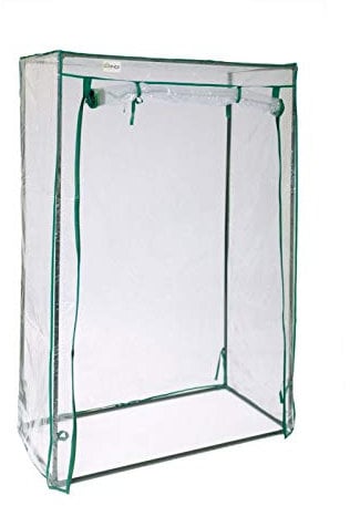 Grindi - Tomaten Gewächshaus, Foliengewächshaus mit PVC Folie und Fernster, Transparent, 50x100x150cm, Gewächshaus Klein, Garten, Balkon, Winterfest Tomatenhaus für Optimales Pflanzenwachstum
