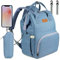 NEVEQ Baby Wickelrucksack, Babytasche für Reise, Wickeltasche Große Kapazität, Multifach Reise Rucksack Wasserdicht Fächer Babyflaschehälter (Lila)