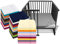 Emily´s Check Kinder Jersey Spannbetttuch für Lauf- und Krabbelgitter 1476.2098, 100 x 100 cm, Silbergrau