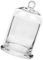 Amosfun Vela de cristal con campana, tapa para aromaterapia, taza de cristal transparente, cúpula con base, centro de mesa para bodas