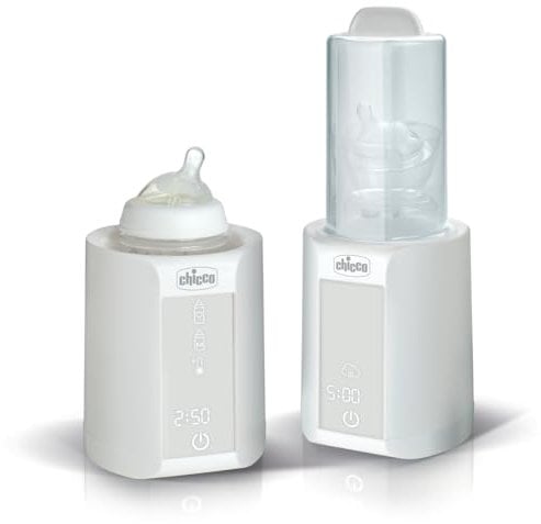 Chicco Babykostwärmer und Flaschenwärmer 2in1, Timer und Auftaufunktion, Sterilisationsfunktion, auch für Fläschchen und Gläschen, Multifunktion, weiß