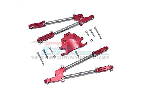 GPM Aluminium Rear Tie Rods with Stabilizer for Arrma 1:5 KRATON 8S BLX/Outcast 8S BLX/KRATON EXB Roller - 12Pc Set Red