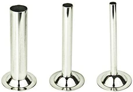 Wolfcut Wurstfülltrichter 3er-Satz, INOX, kompatibel mit Fleischwolf REWEBO RF802