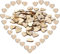 AONAT 100 Stück Holzherzen zum Basteln und Dekorieren, naturfarben 15mm Klein Holzherzen, Mini Wooden Hearts, Ideal als Hochzeits-Deko, Tischdeko, Streudeko