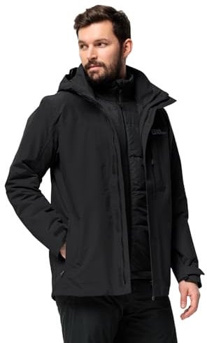 Jack Wolfskin Herren Romberg 3-in-1 M Jacket, Schwarz, XL EU