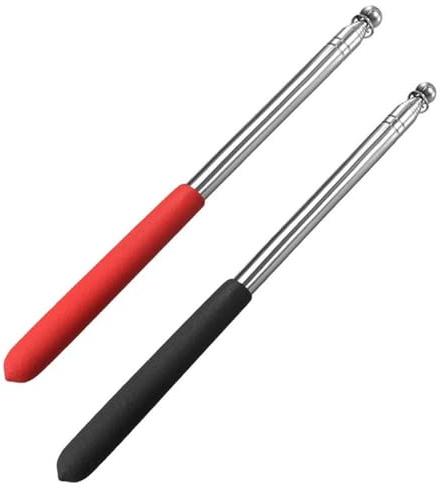 2 Stück 1.6M Teleskop Fahnenmast, Handheld Teleskop Fahnenmast Edelstahl Ausziehbarer Fahnenstange für Lehrer Reiseleiter (Zufällige Farbe)
