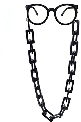Brillenkette Schwarzes Sonnenbrillen-Ketten-Schlüsselband Für Frauen-Mann-Kristall-Brillen-Ketten Anti-Verlorener Kopfhörer-Halter-Mode-Halskette 11