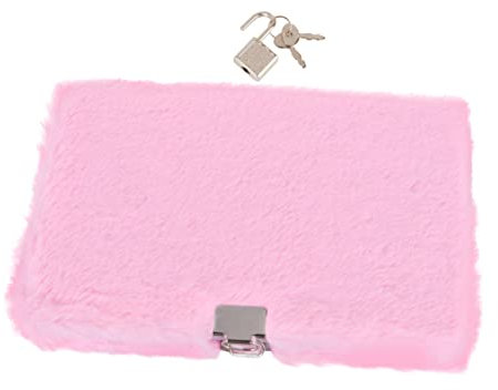 Faux Fur Notebook Travel Notebook for Girls Notebook Plush Diary Cute Diary Travel Diary Pink Notebook Durable Notebook Plush Book Journal Magazine With Lock Animal