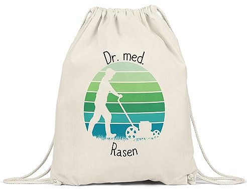 Hey!Print Dr. Med. Rasen Turnbeutel Gymsack Gartenarbeit Garten Doktor Arzt Rasenpflege Garten Gartenpflege Rasen Natur Rasenmäher