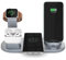 LEIGHT - Caricatore Wireless 3 in 1 18W - La Stazione Di Ricarica Rapida Rotante 360° E Intelligente - Compatibile Con Iphone Airpods Applewatch Samsung Xiaomi E Altri Smartphone (Argento)