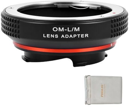 PHOLSY Lens Mount Adapter with 6-Bit Coding Compatible with Olympus Zuiko OM Lens to Leica M Mount Camera Body OM to Leica M