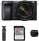 Sony Alpha 6400 | APS-C Mirrorless Camera, 16-50 mm f/3.5-5.6 Power Zoom Lens, Bluetooth Shooting Grip, E 11mm F1.8 Lens, Memory Card, Flash