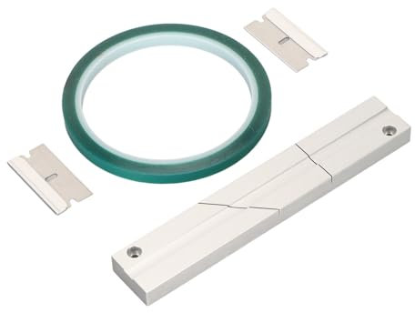1/4 10 Zoll Bandspleißset, Spleißblock-Kit, Professionell, Grün, 2 Schneidklingen, Präzise Größe, Aluminiumlegierung für Universelle Tonband- und Spulenrekorder