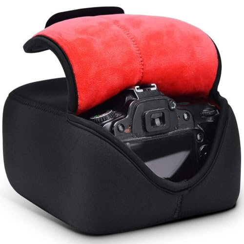 CADeN Kamerahülle DSLR Kameratasche Spiegelreflexkameras Neopren wasserdicht Kamera Schutzhülle für Canon Nikon und Sony,L