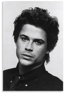 LIANGSHUANG Star Rob Lowe Schwarz-Weiß-Fotoposter, Wandkunst, Poster, Drucke, Heimdekoration, Bild, Leinwand, Malerei, Poster, 40 x 60 cm