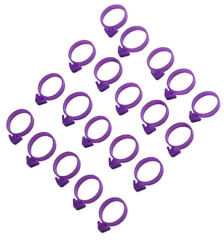 MAGICLULU 50 Pièces ustensile de Cuisine Outil Cuisine Pinces pour Poche à Douille Attaches pour Poche à Douille Joints Bande de Silicone Boucle Glaçage Attache de câble Sangle Violet