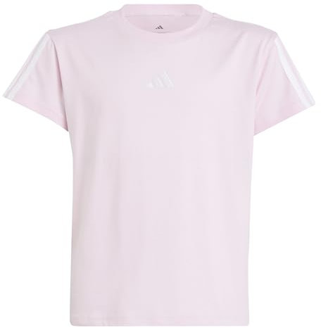 adidas Mädchen Essentials T-Shirt, Clear Pink/White, 11-12 Years