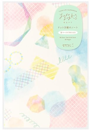 Midori 15356006 Notizbuch, lose Logs, Aquarellmuster, B6