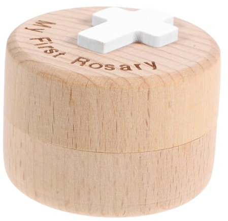 KOMBIUDA Holz Rosenkranz Box Schmuckkästchen Aus Holz Ring Ohrring Halskette Organizer Aufbewahrungsbox Für Kommode Tischplatte Schminktisch