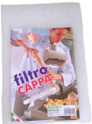 AURACASA Filtro Cappa Cucina Universale Magic Air - Respira Aria Pura e Fresca in Cucina (White, 2 pezzi)