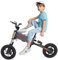 CHFUNE 12 Zoll Kinder Balance Fahrrad, 3 Gang Elektro Laufrad e Bike Kinder, Elektro Motorrad für Jungen und Mädchen, Kinderfahrzeug Spielzeug ab 5 Jahren, Grau