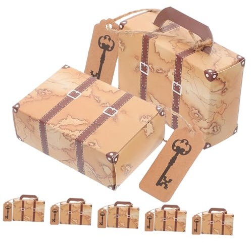 Gogogmee 50stücke Kofferform Bonbonboxen Vintage Party Favor Süßigkeiten Verpackung Hochzeit Geburtstag Geschenkboxen Aufbewahrungsboxen
