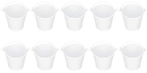 AKLOSIPY N Erpot Juego de 10 Macetas Pequeñas de Metal para Suculentas, Maceteros Plateados Brillantes para Decoración Interior y Exterior, 4 X 5,5 X 6 Cm, Maceteros para Suculentas