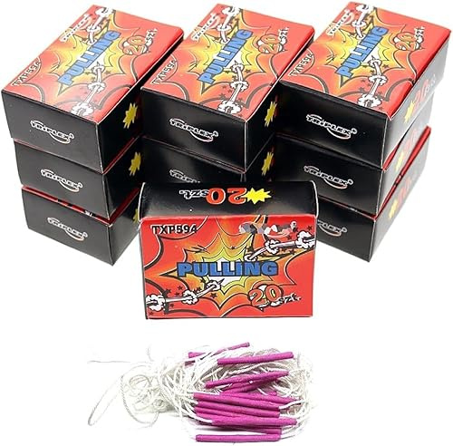 h2i Pulling - Knall-Ziehschnüre | 200 Stück | Party Spaß für Klein & Groß I für Silvester, Halloween & Party Mitbringsel | Kinder & Jugendfeuerwerk | o | Ganzjahresfeuerwerk Kat. F1