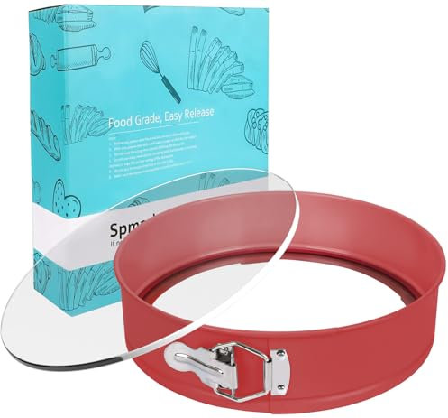 Spmarkt Springform Pan 10inch Nonstick with Removeable Glass Bottom