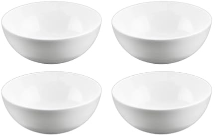 Wilmax - Bol en porcelaine - 300 ml - lot de 4 - Saladier - blanc - pour snacks, salades - Ø 11 cm - Corbeille à fruits, céréales - Élégant et résistant aux rayures - Idéal comme cadeau