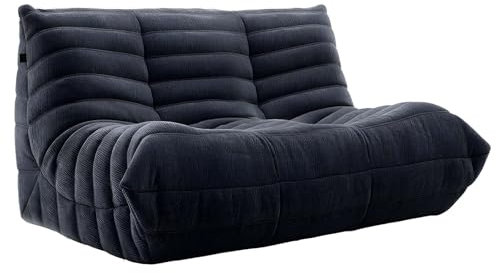 GAOCUNBING Kaminsessel, Vollkompression aus Schwamm, Loungesessel aus weichem Wildleder, Couch ohne Knochen, Lazy Floor Sofa Couch, Sitzsacksofa für Wohnzimmer und Schlafzimmer D,Double Seat