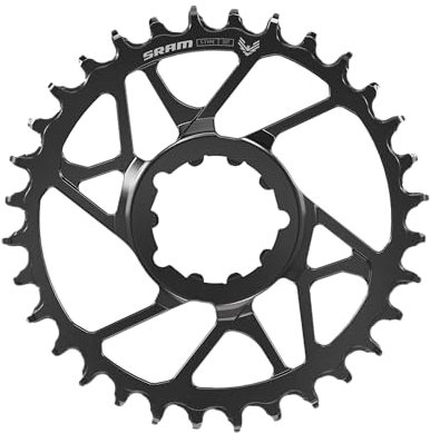 SRAM S1000 Eagle T-Type Kettenblatt mit direkter Montage, 30 t, 12 Gänge, 8 Bolzen, Direktmontage, 3 mm Offset, Stahl, Schwarz