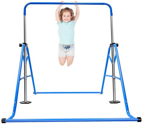 SYNCMH Gymnastikstange Gymnastik-Klappbarren Horizontaler Barren Gymnastic Bars Einstellbare Klappbare Ablage Bar Multifunktionale Erweiterbare Junior-Trainingsbarren für Kinder Heimtraining