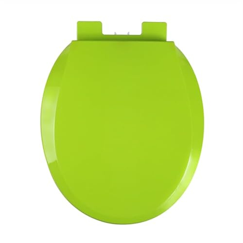 Color Quick Release Toilet Seat with Soft Close & Top Fixing Hinges for Easy Cleaning, Round, Green Toilet Seats with Lid