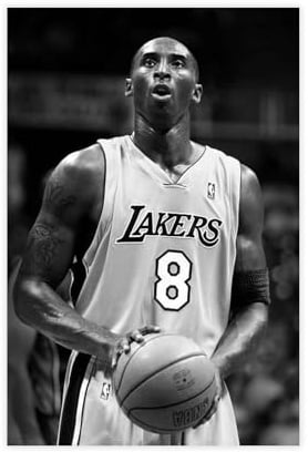 IYQTAGGH Kobe Bryant Poster, Leinwand, Poster, Schlafzimmer, Dekoration, Landschaft, Büro, Raumdekoration, Geschenk, 60 x 90 cm