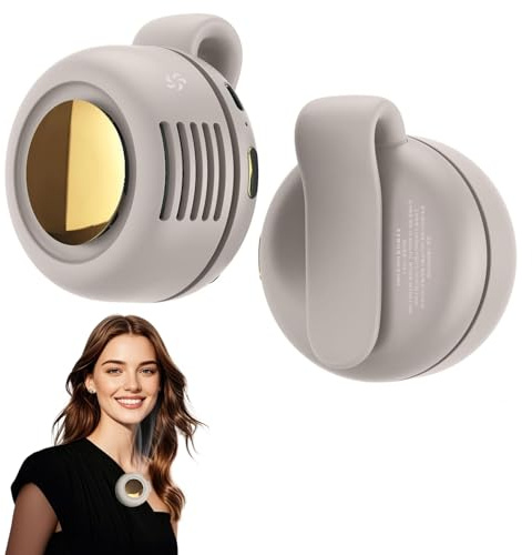 PYOCRD Clip On Fan, Small Clip on Fan for Clothes, Hands-Free, Mini Wearable Cooling Fans 3 Speeds Adjustable, Portable Waist & Neck Fans for Outdoor/Travel/Office/Shirt