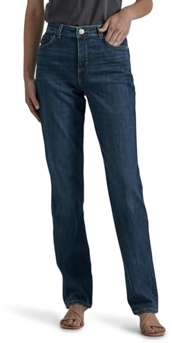 Lee Women’s Instantly Slims Classic Relaxed Fit Monroe Straight Leg Jean, Ellis, 22 Short