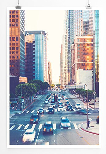 Eau Zone Home Bild - City – Los Angeles zu Rush Hour- Poster Fotodruck in höchster Qualität