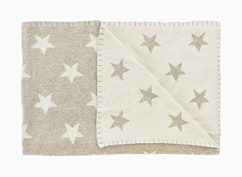 Schardt - Kuscheldecke Big Star Beige - Flauschige Babykuscheldecke aus 100% Baumwolle - Vielseitig verwendbare Babydecke - Zum Schlafen, Spielen, Kuscheln - Als Decke für unterwegs - 95×120 cm