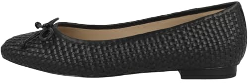 Peter Kaiser Damen - Ballerina 72182 in schwarz gelocht/geflochten