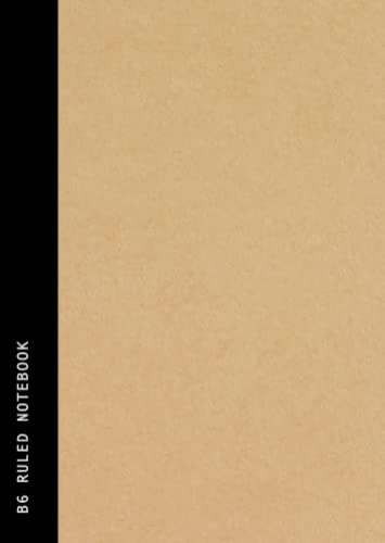 B6 Ruled Notebook: Black Spine | Lined | School & College Subject or Course Notebook - 90 Pages Recycled Paper Softcover