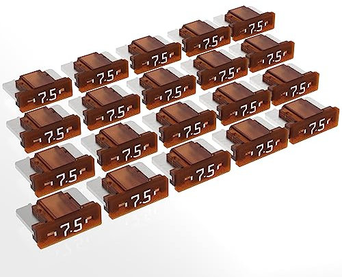 AUPROTEC Mini LP Kfz Sicherungen Flachstecksicherungen 2A - 30A Auswahl: 7,5A Ampere braun, 20 Stück