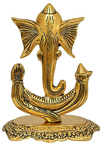 Wonder Care Lord Ganesha Idol-Figur aus Metall für den Heimtempel Mandir – Ganesh-Statue für Ganesh Chaturthi – Hindu-Gott indische Pooja-Dekoration – Ganpati-Idol-Geschenkstatue Ganesha