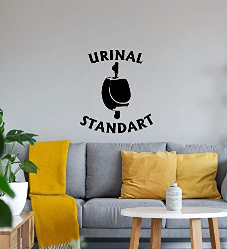 Urinal Standart Wandtattoo Schwarz Aufkleber 45 x 51 cm