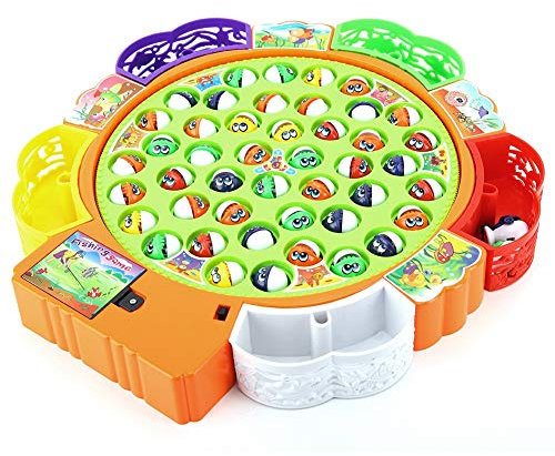 Colorful Fishing Game, Parent-child Fishing Toy, Battery Powered for Kids Gift