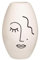 Sass & Belle Gro�e Vase, abstraktes Gesicht, Wei�