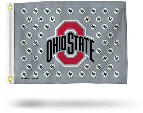 Ohio State Buckeyes Flagge – Bootsflagge – Golfwagenflagge – 30,5 x 43,2 cm – Buckeye Leafs